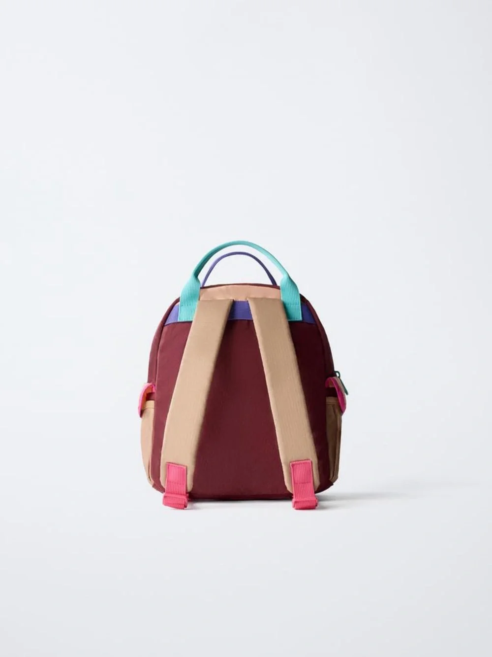 Zara Maroon & Turquoise Accent Mini Backpack